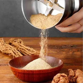 Mini mixer machine with perfectly mixed dough inside the bowl, illustrating the machine's powerful and efficient mixing capability