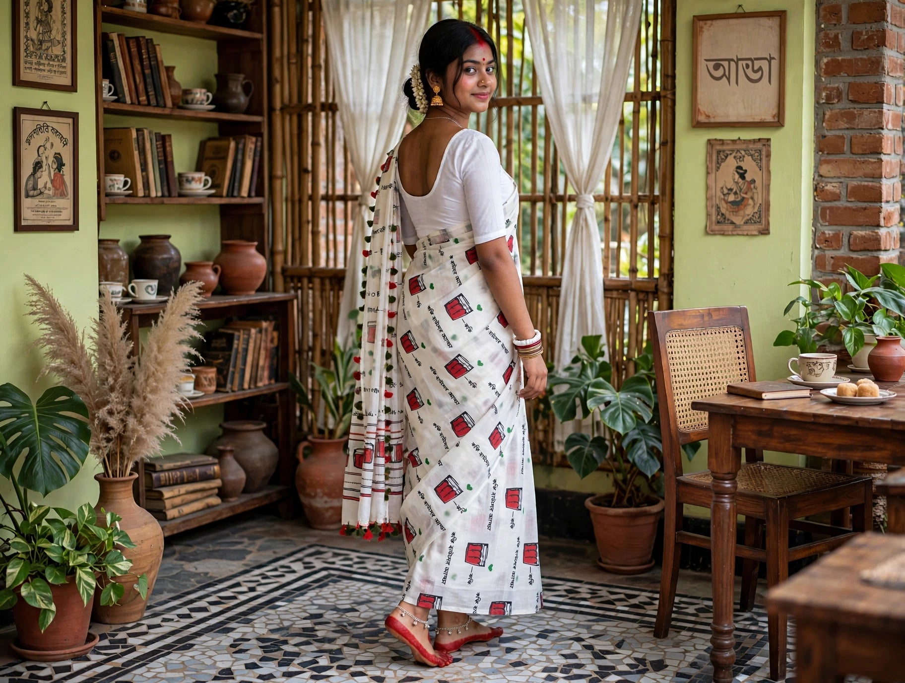 Pure Mul Cotton Saree | Handloom Mulmul Cotton Saree | Soft Bengali Cotton