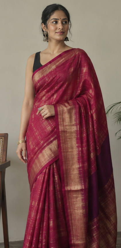 Premium Gala Pallu Saree - Traditional Zari Work Party Wear Saree