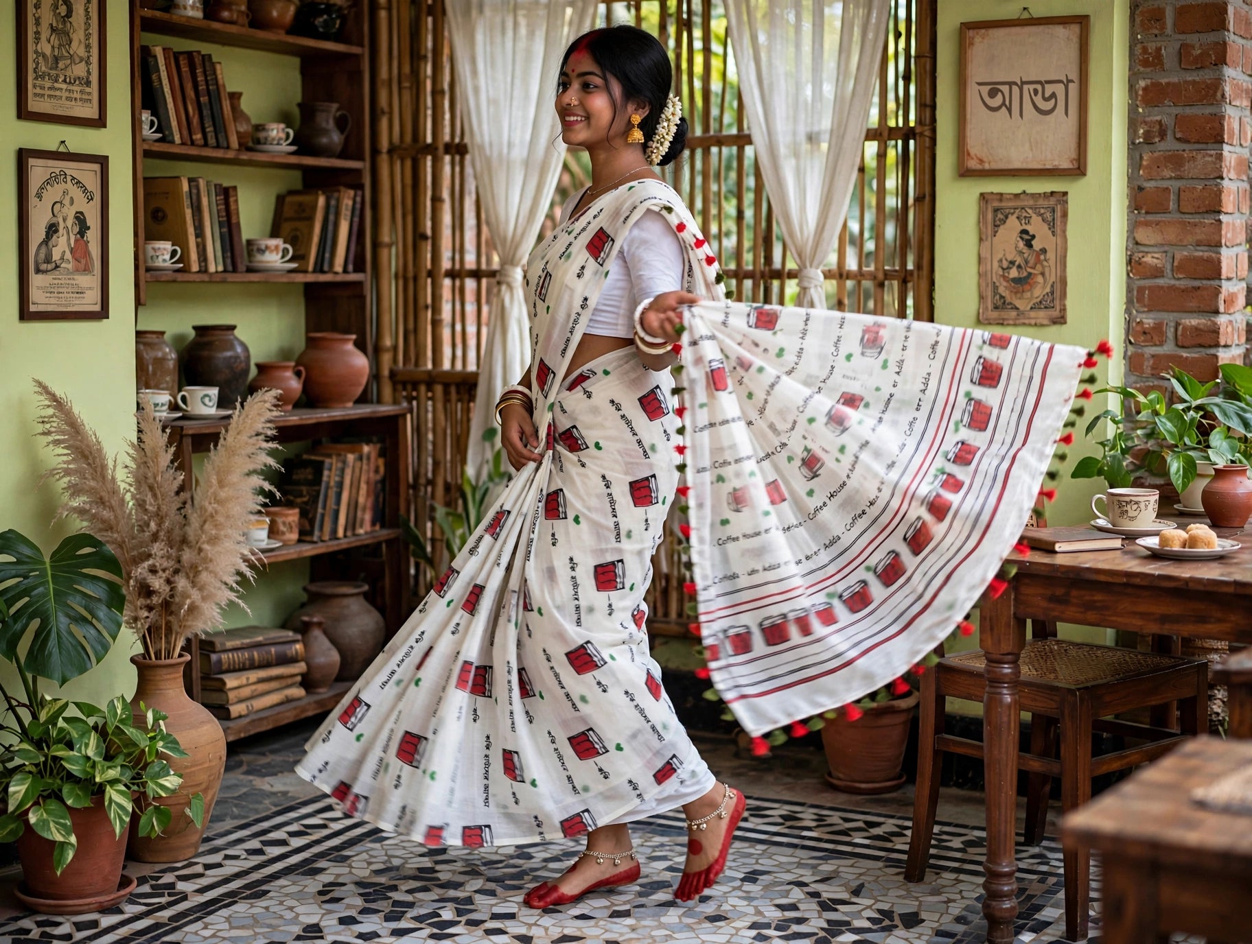 Pure Mul Cotton Saree | Handloom Mulmul Cotton Saree | Soft Bengali Cotton